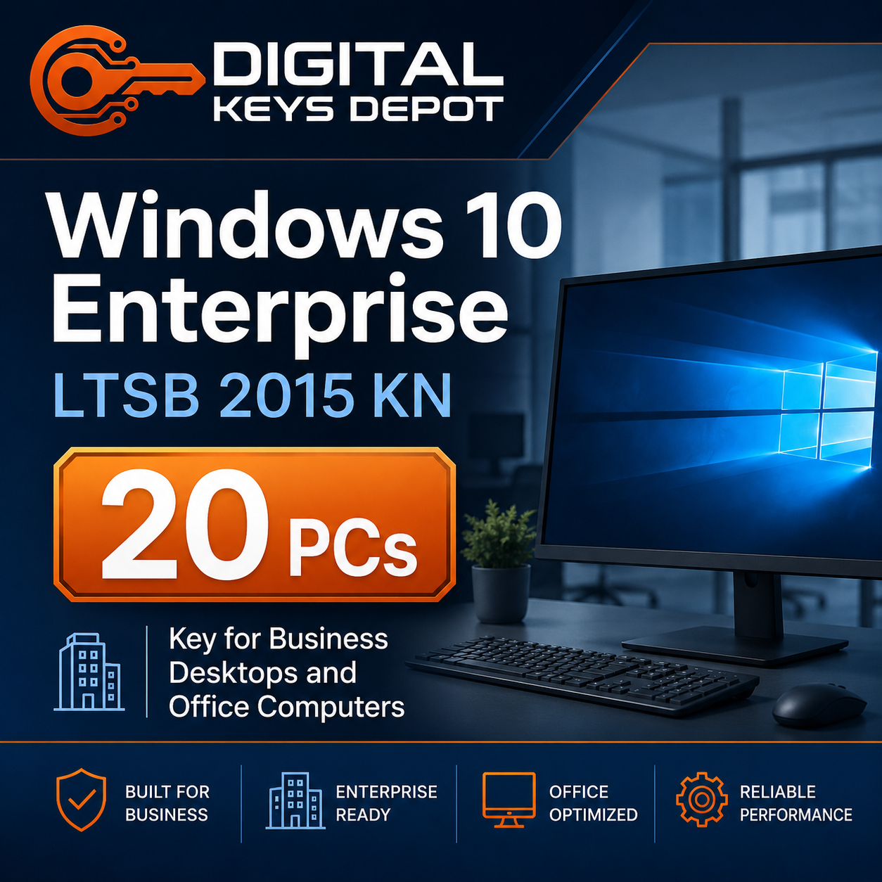 Microsoft Windows 10 Enterprise LTSB 2015 KN key for business desktops and office computers Microsoft Windows 10 Enterprise LTSB 2015 KN key for business desktops and office computers