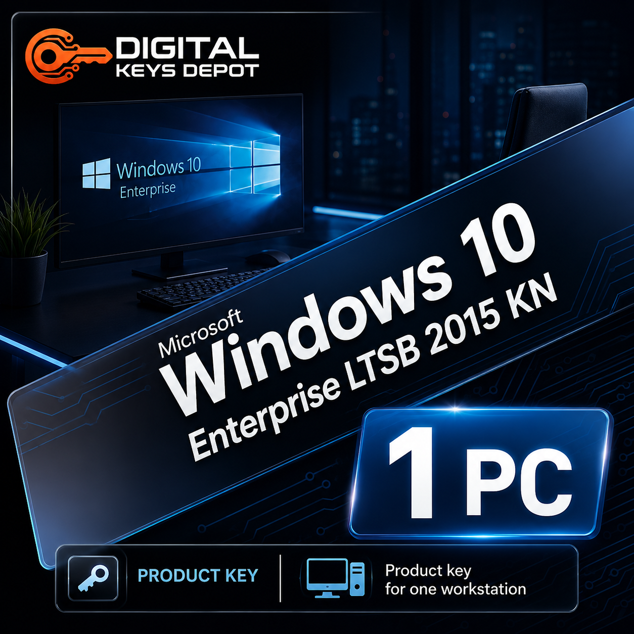 Microsoft Windows 10 Enterprise LTSB 2015 KN product key for one workstation