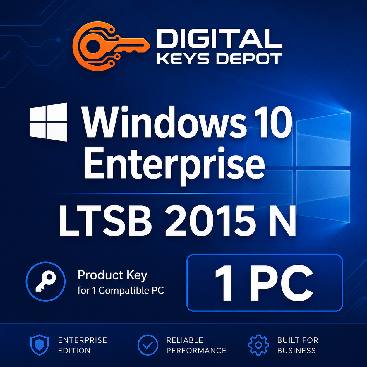 Microsoft Windows 10 Enterprise LTSB 2015 N product key for 1 compatible PC