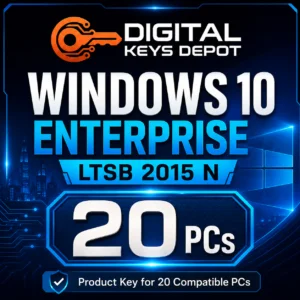 Microsoft Windows 10 Enterprise LTSB 2015 N product key for 20 compatible PCs