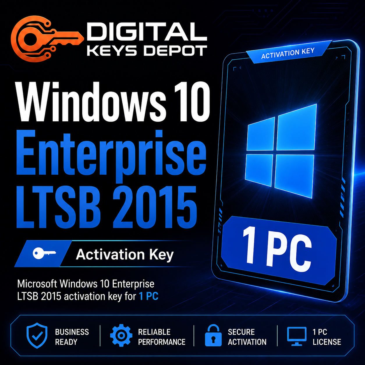 Microsoft Windows 10 Enterprise LTSB 2015 activation key for 1 PC