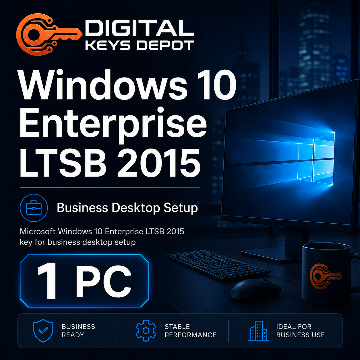 Microsoft Windows 10 Enterprise LTSB 2015 key for business desktop setup