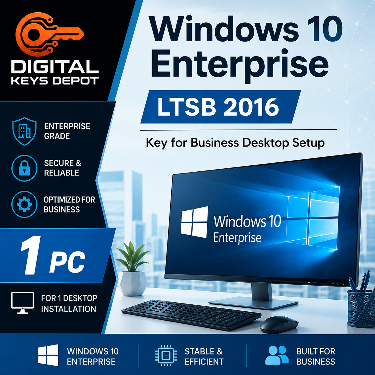 Microsoft Windows 10 Enterprise LTSB 2016 key for business desktop setup