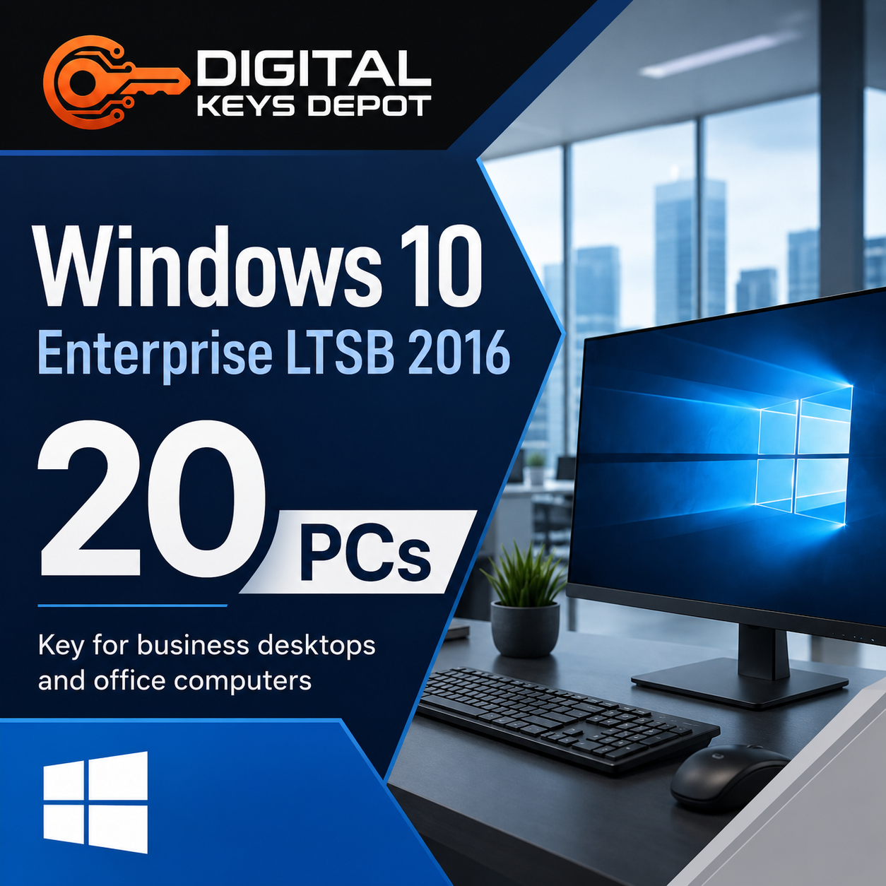 Microsoft Windows 10 Enterprise LTSB 2016 key for business desktops and office computers