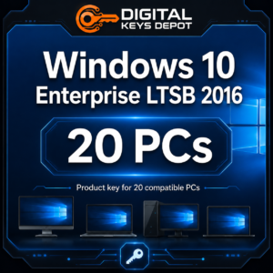 Microsoft Windows 10 Enterprise LTSB 2016 product key for 20 compatible PCs