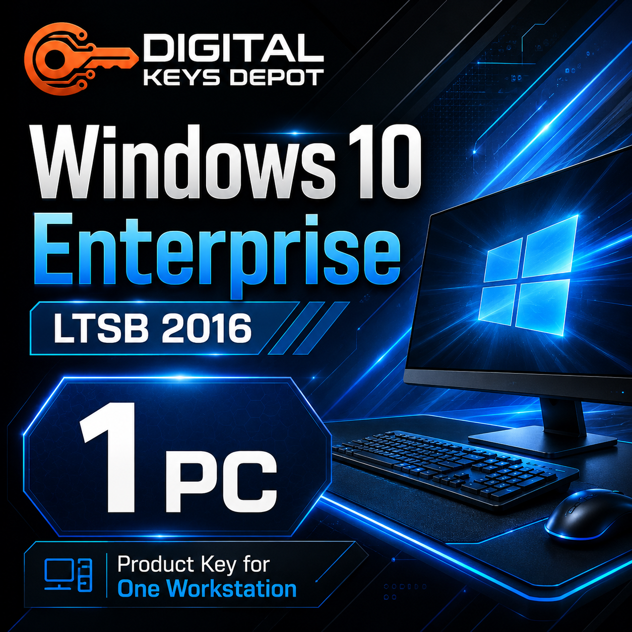 Microsoft Windows 10 Enterprise LTSB 2016 product key for one workstation