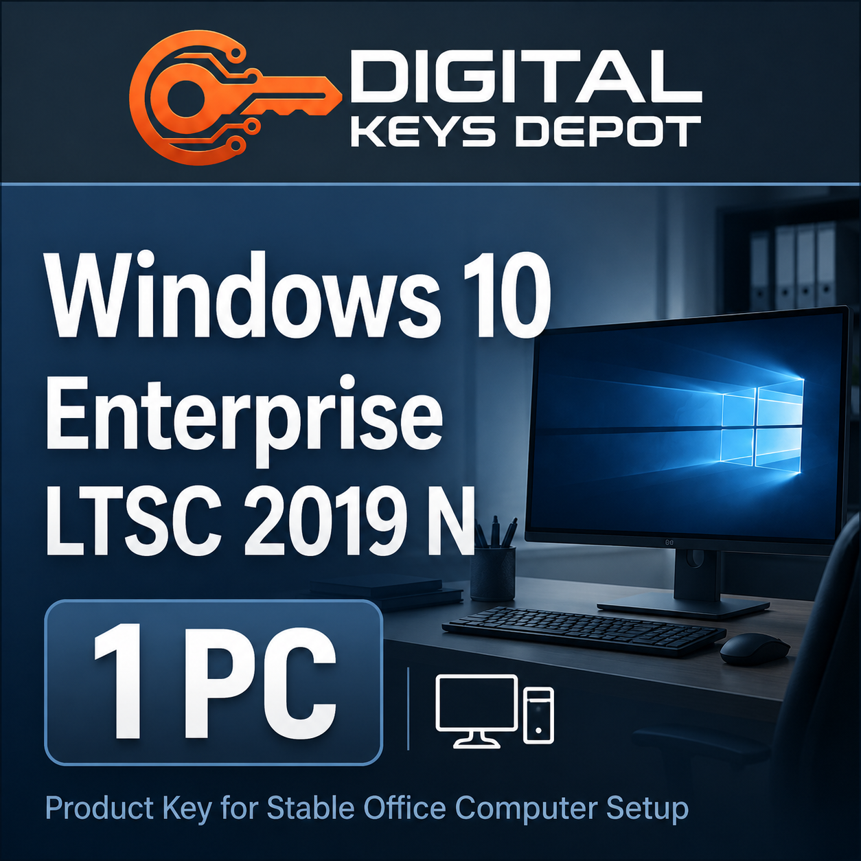 Microsoft Windows 10 Enterprise LTSC 2019 N product key for stable office computer setup