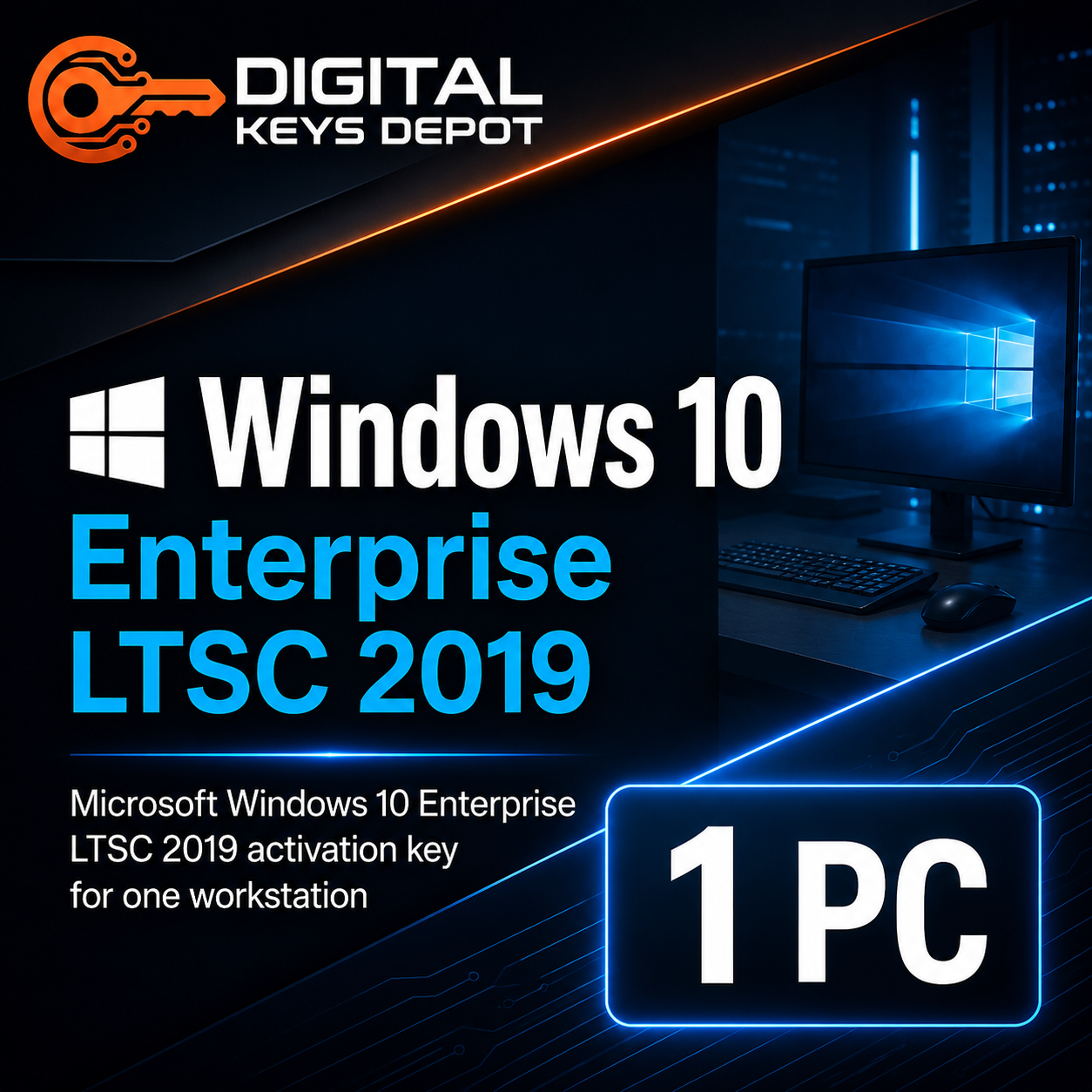 Microsoft Windows 10 Enterprise LTSC 2019 activation key for one workstation