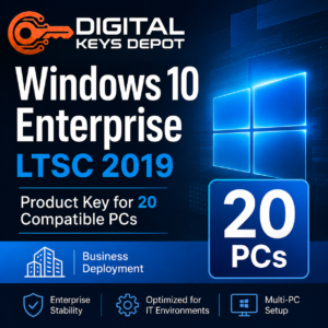 Microsoft Windows 10 Enterprise LTSC 2019 product key for 20 compatible PCs