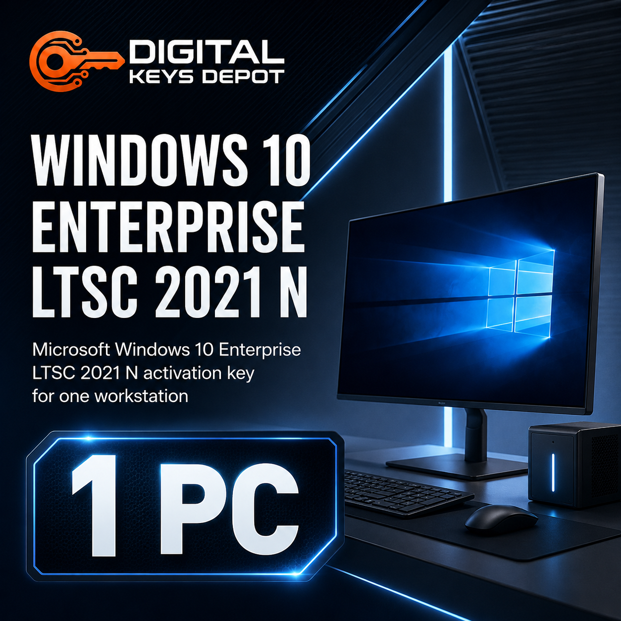 Microsoft Windows 10 Enterprise LTSC 2021 N activation key for one workstation