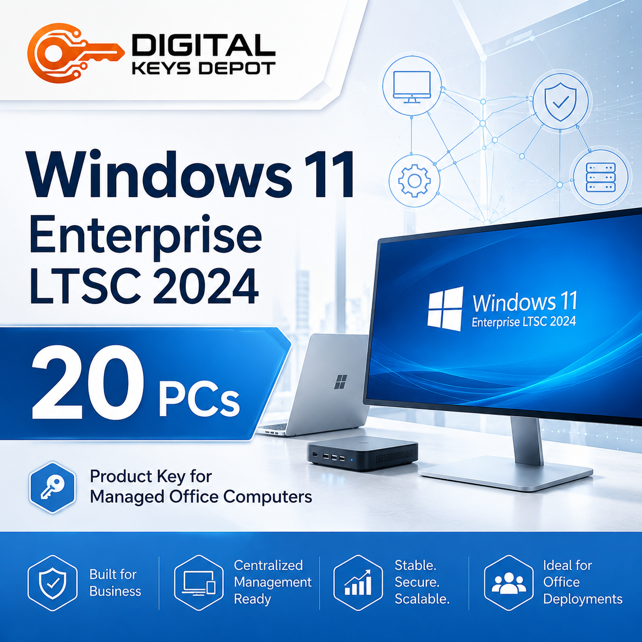 Microsoft Windows 11 Enterprise LTSC 2024 product key for managed office computers Microsoft Windows 11 Enterprise LTSC 2024 product key for managed office computers