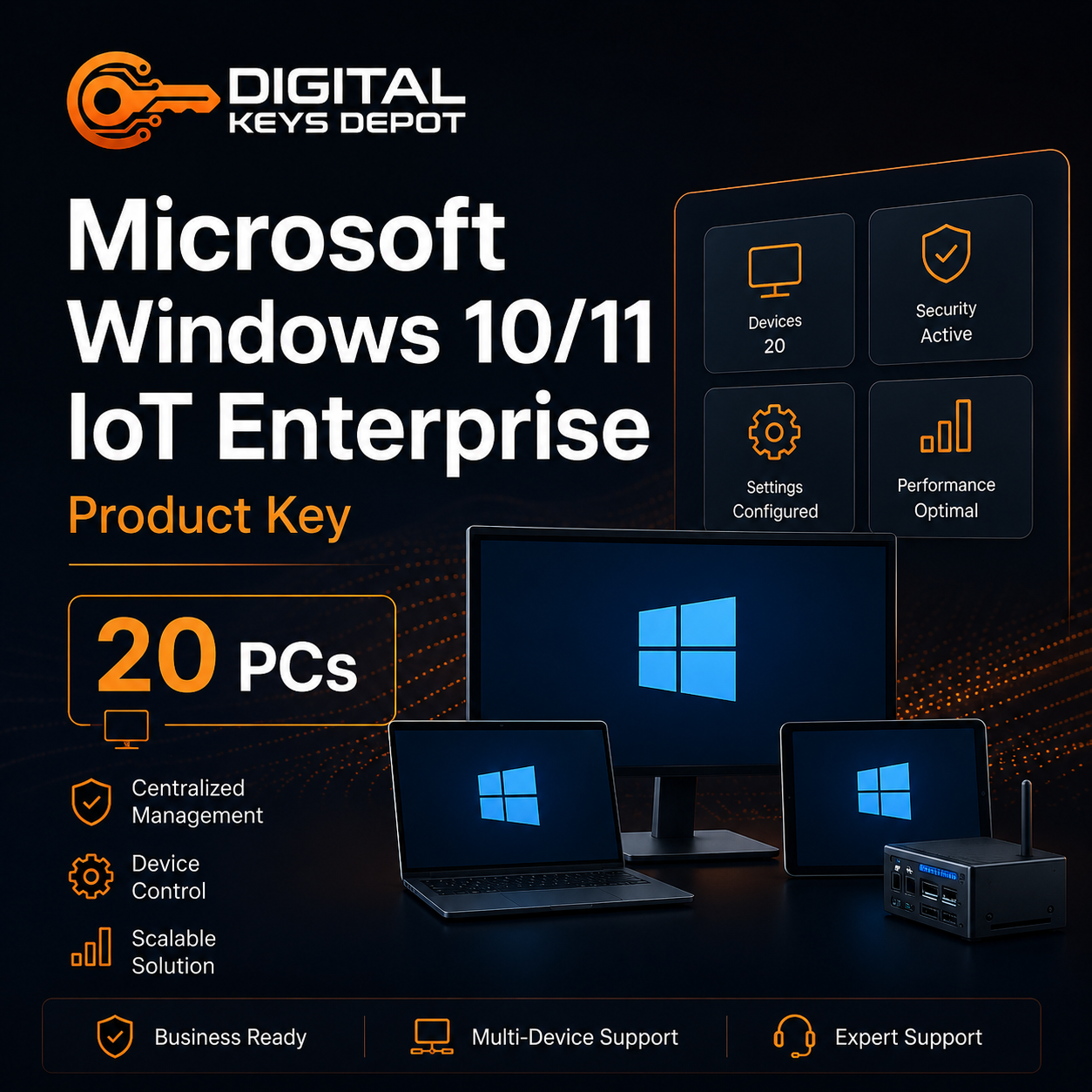 Microsoft Windows IoT Enterprise product key for 20 PCs