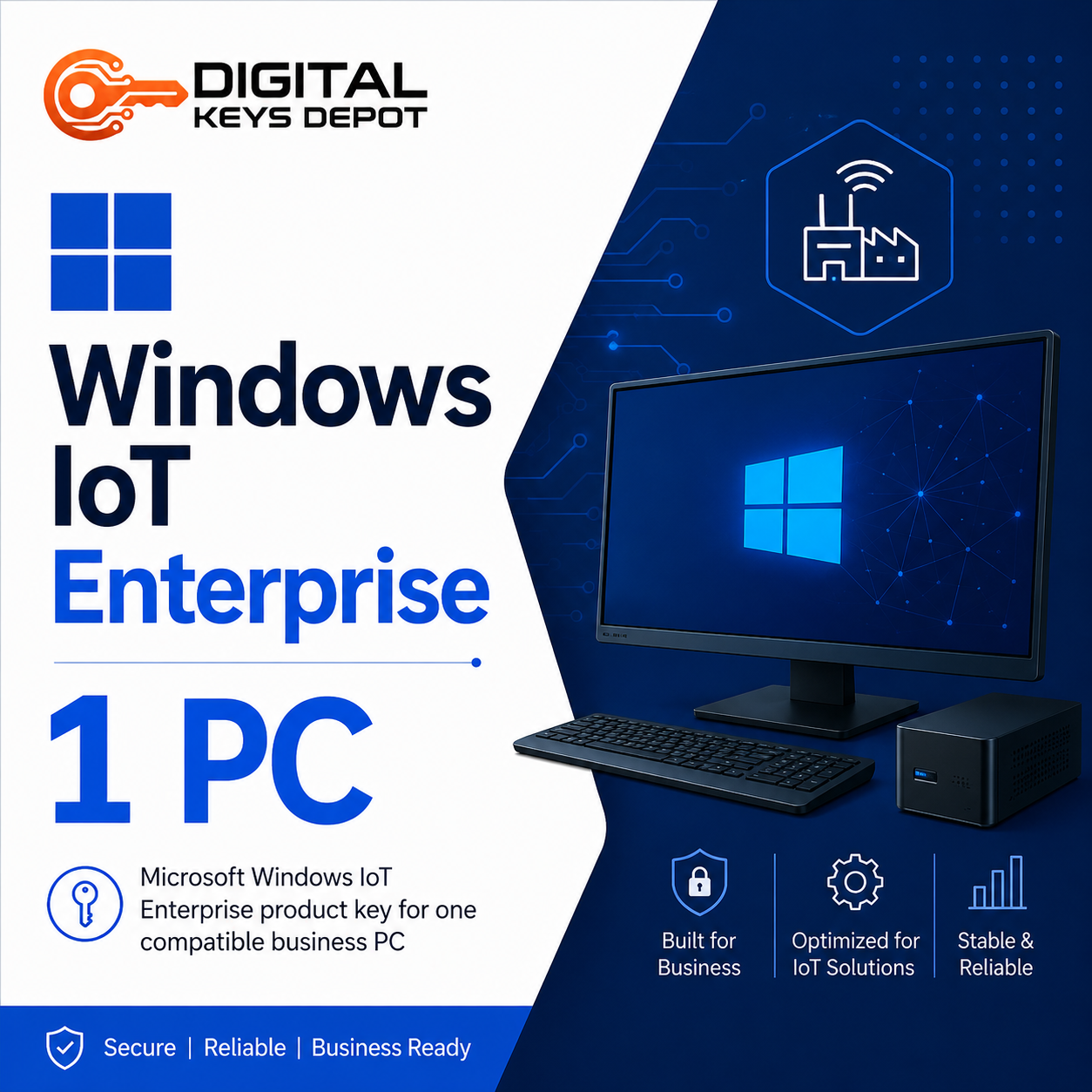 Microsoft Windows IoT Enterprise product key for one compatible business PC