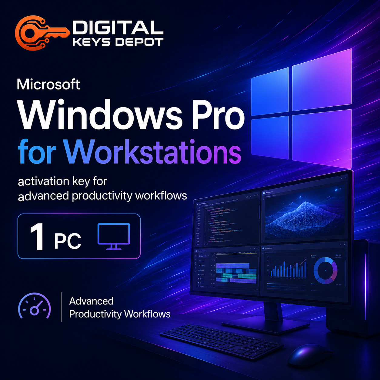Microsoft Windows Pro for Workstations activation key for advanced productivity workflows