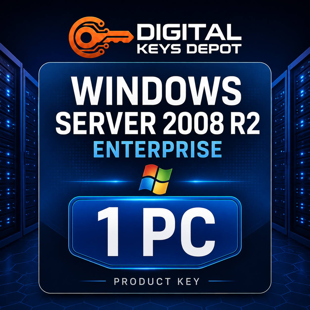Microsoft Windows Server 2008 R2 Enterprise product key for 1 compatible PC