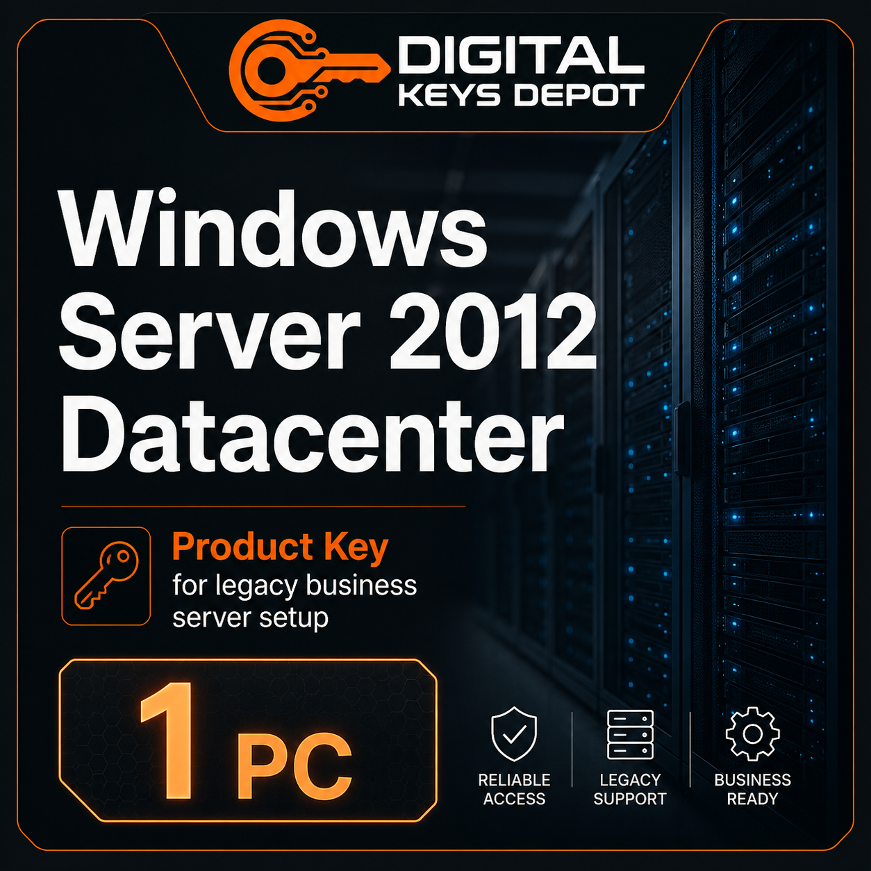 Microsoft Windows Server 2012 Datacenter product key for legacy business server setup