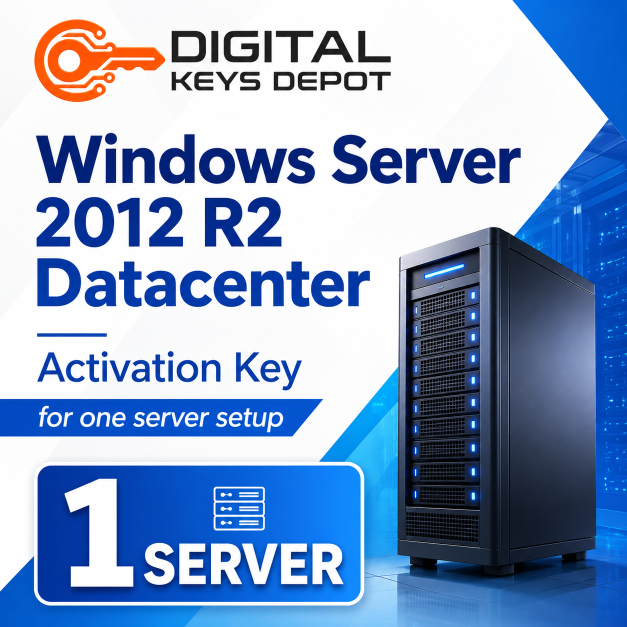 Microsoft Windows Server 2012 R2 Datacenter activation key for one server setup