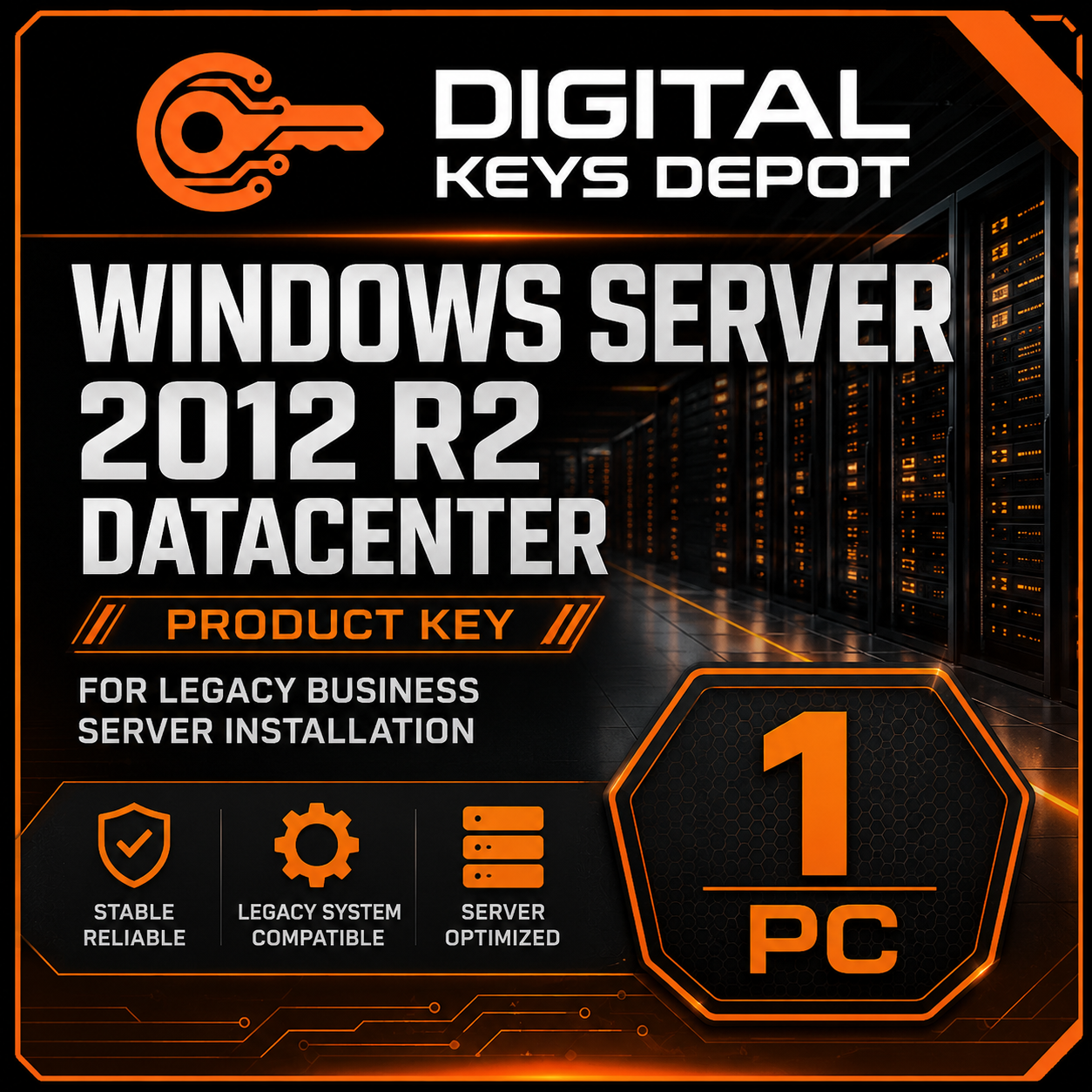 Microsoft Windows Server 2012 R2 Datacenter product key for legacy business server installation