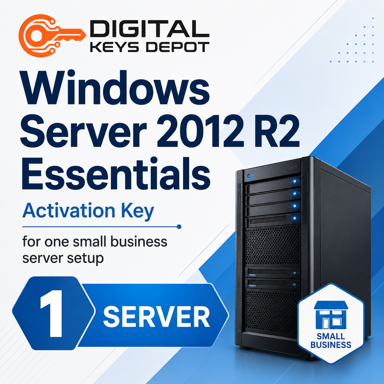 Microsoft Windows Server 2012 R2 Essentials activation key for one small business server setup