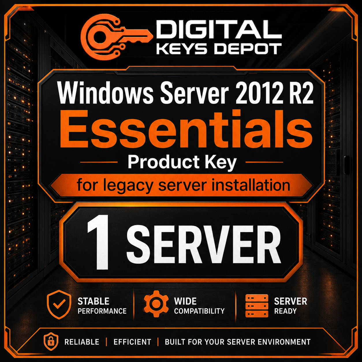 Microsoft Windows Server 2012 R2 Essentials product key for legacy server installation