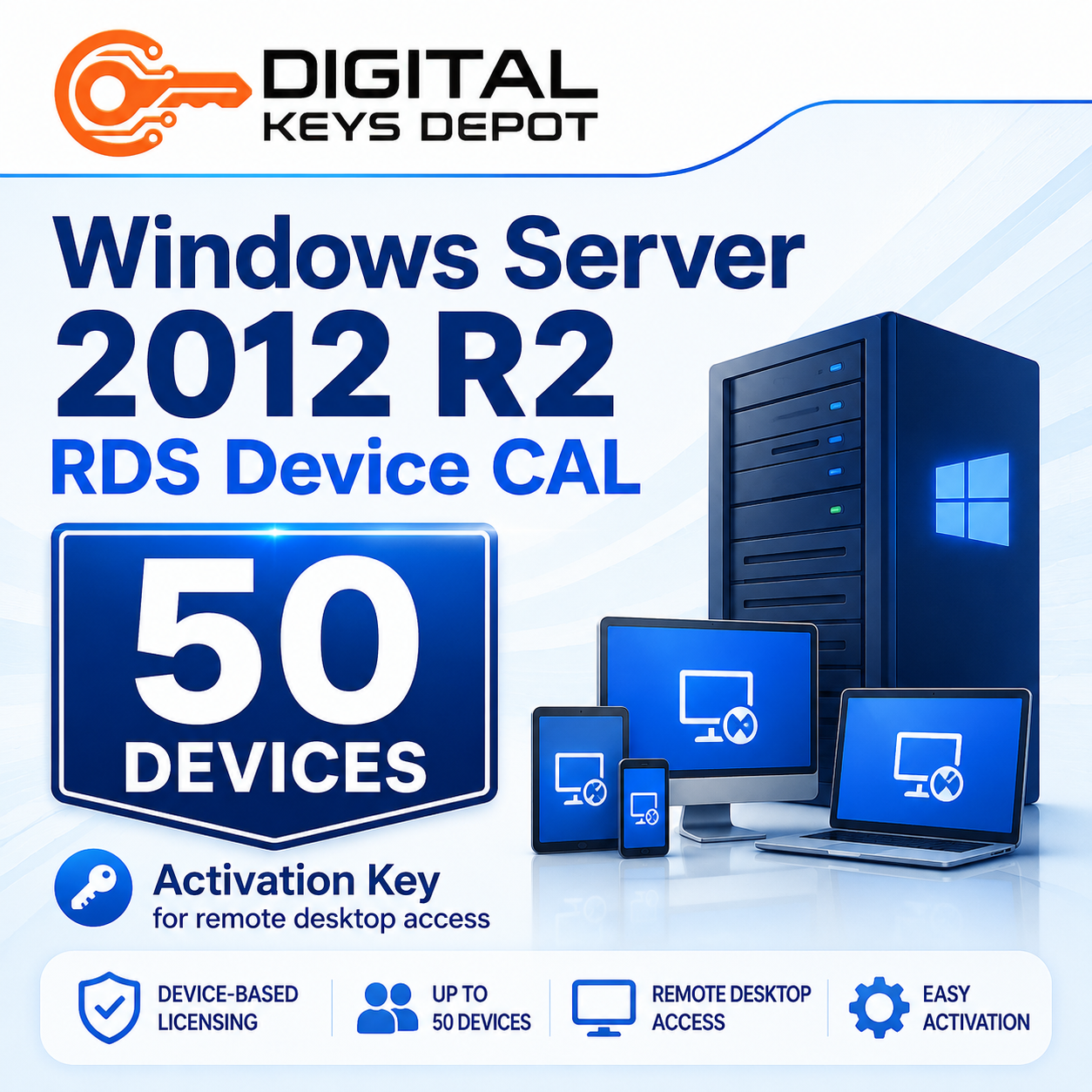 Microsoft Windows Server 2012 R2 RDS Device CAL 50 devices for remote desktop access