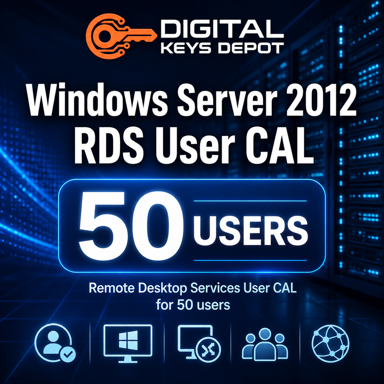 Microsoft Windows Server 2012 Remote Desktop Services User CAL for 50 users Microsoft Windows Server 2012 Remote Desktop Services User CAL for 50 users