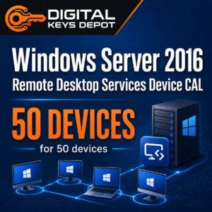 Microsoft Windows Server 2016 Remote Desktop Services Device CAL for 50 devices