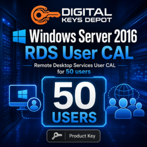 Microsoft Windows Server 2016 Remote Desktop Services User CAL for 50 users