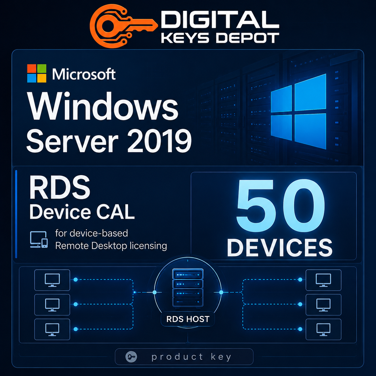 Microsoft Windows Server 2019 RDS CAL for device-based Remote Desktop licensing
