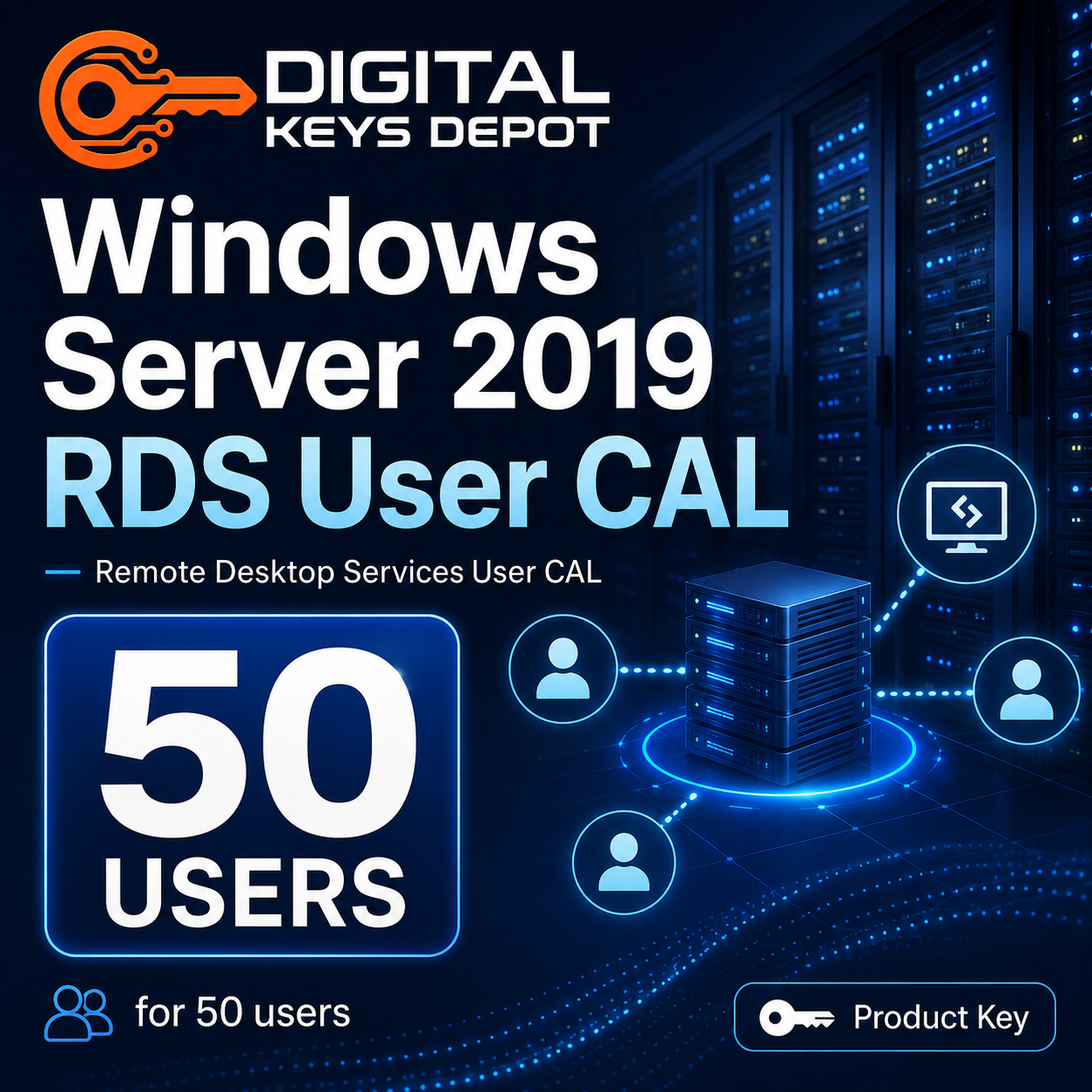 Microsoft Windows Server 2019 Remote Desktop Services User CAL for 50 users