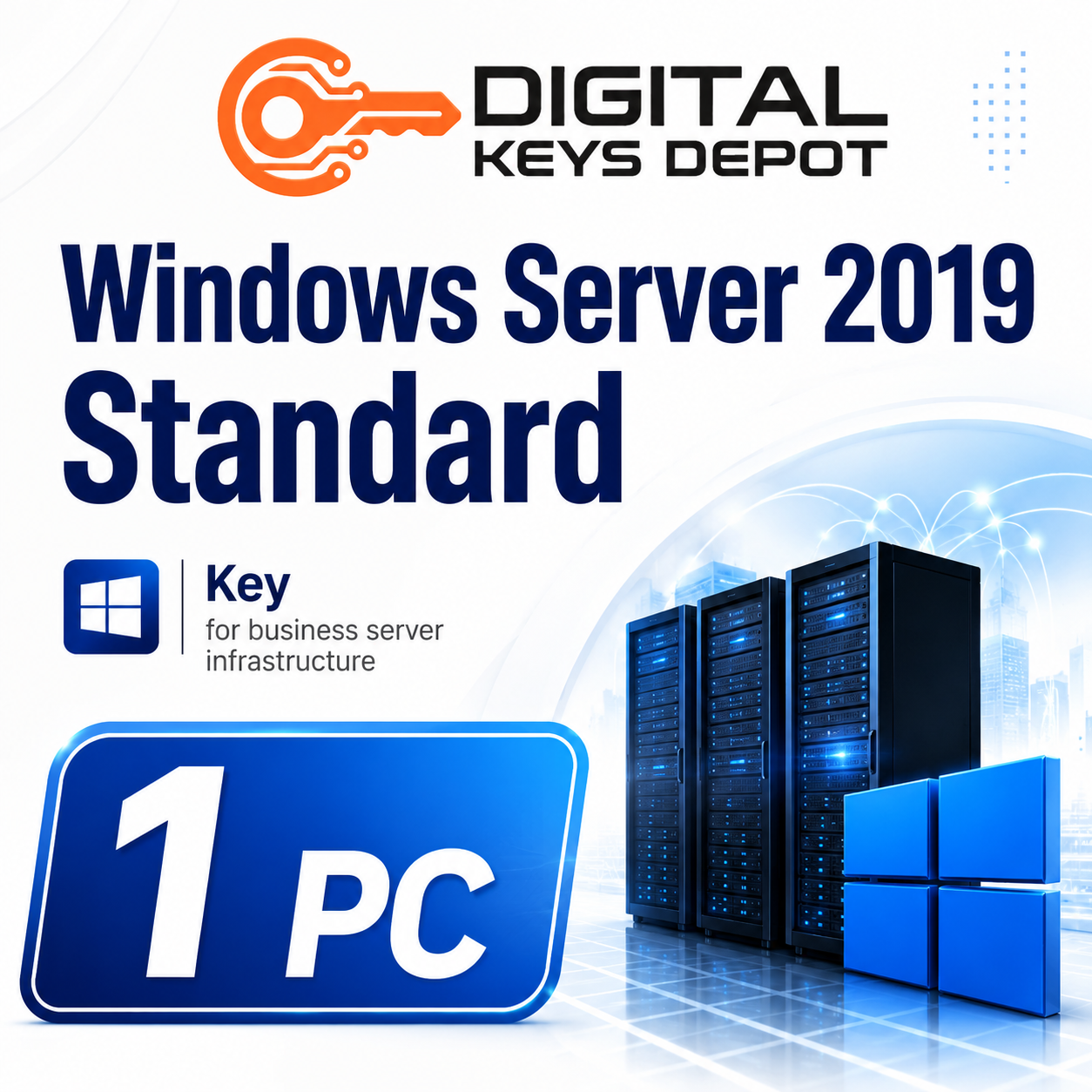 Microsoft Windows Server 2019 Standard key for business server infrastructure