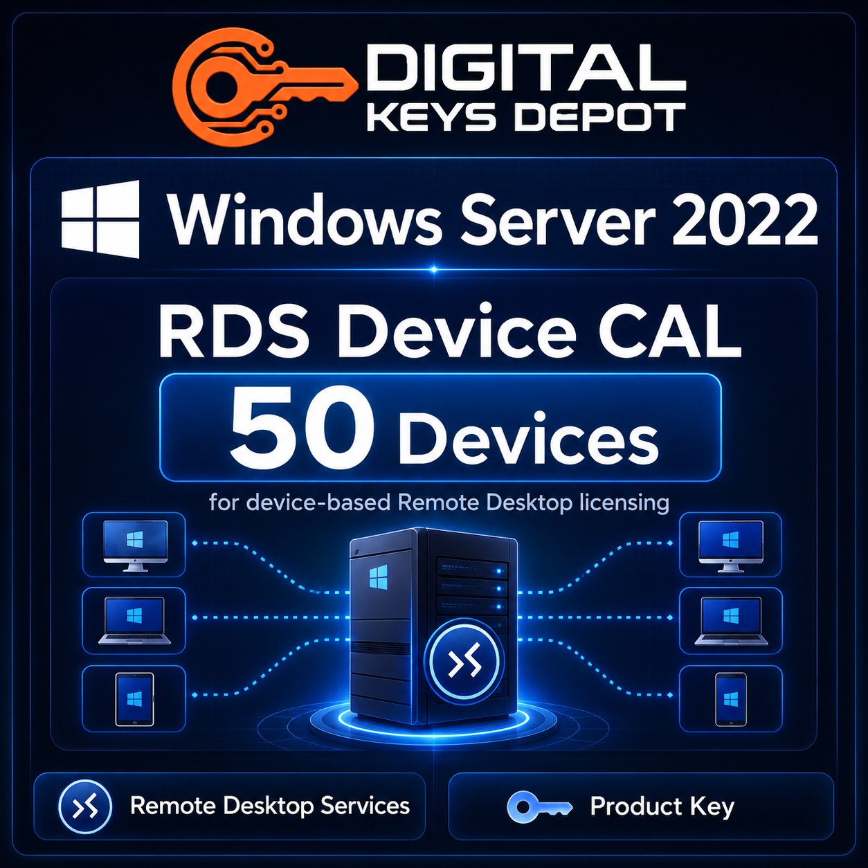 Microsoft Windows Server 2022 RDS CAL for device-based Remote Desktop licensing