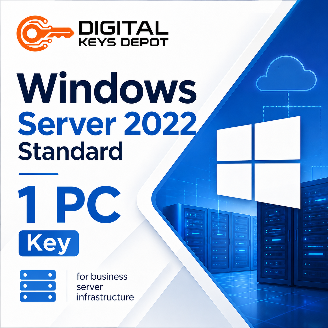 Microsoft Windows Server 2022 Standard key for business server infrastructure Microsoft Windows Server 2022 Standard key for business server infrastructure