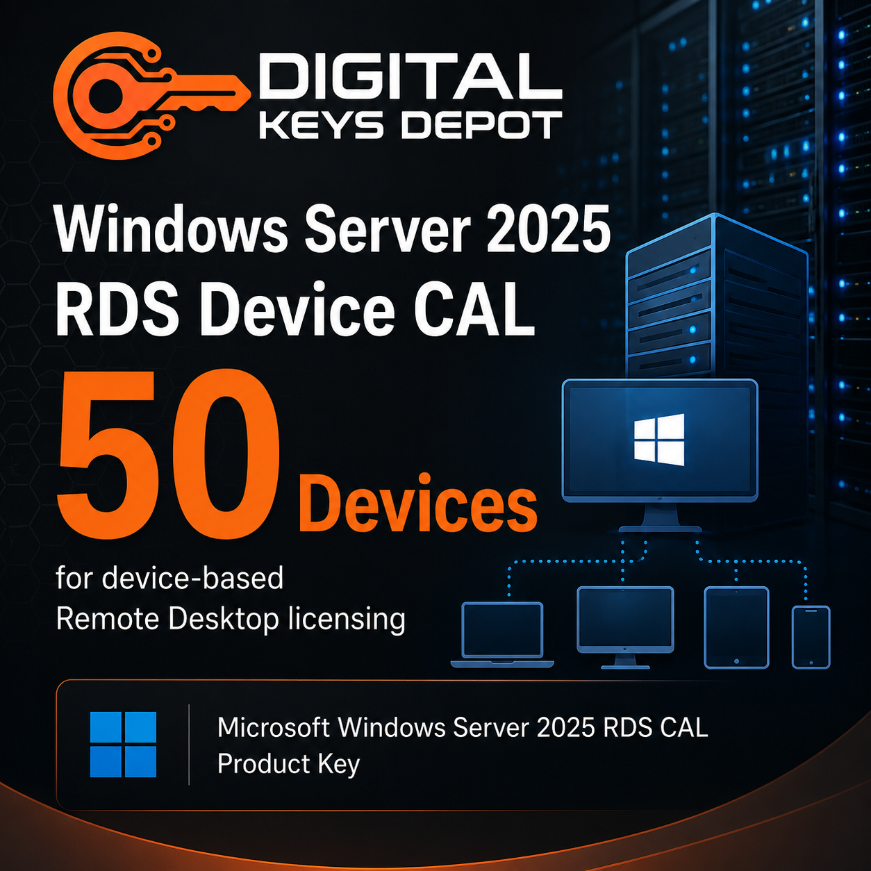 Microsoft Windows Server 2025 RDS CAL for device-based Remote Desktop licensing