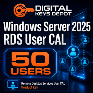 Microsoft Windows Server 2025 Remote Desktop Services User CAL for 50 users