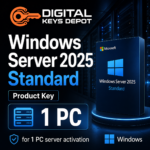 Microsoft Windows Server 2025 Standard product key for 1 PC server activation