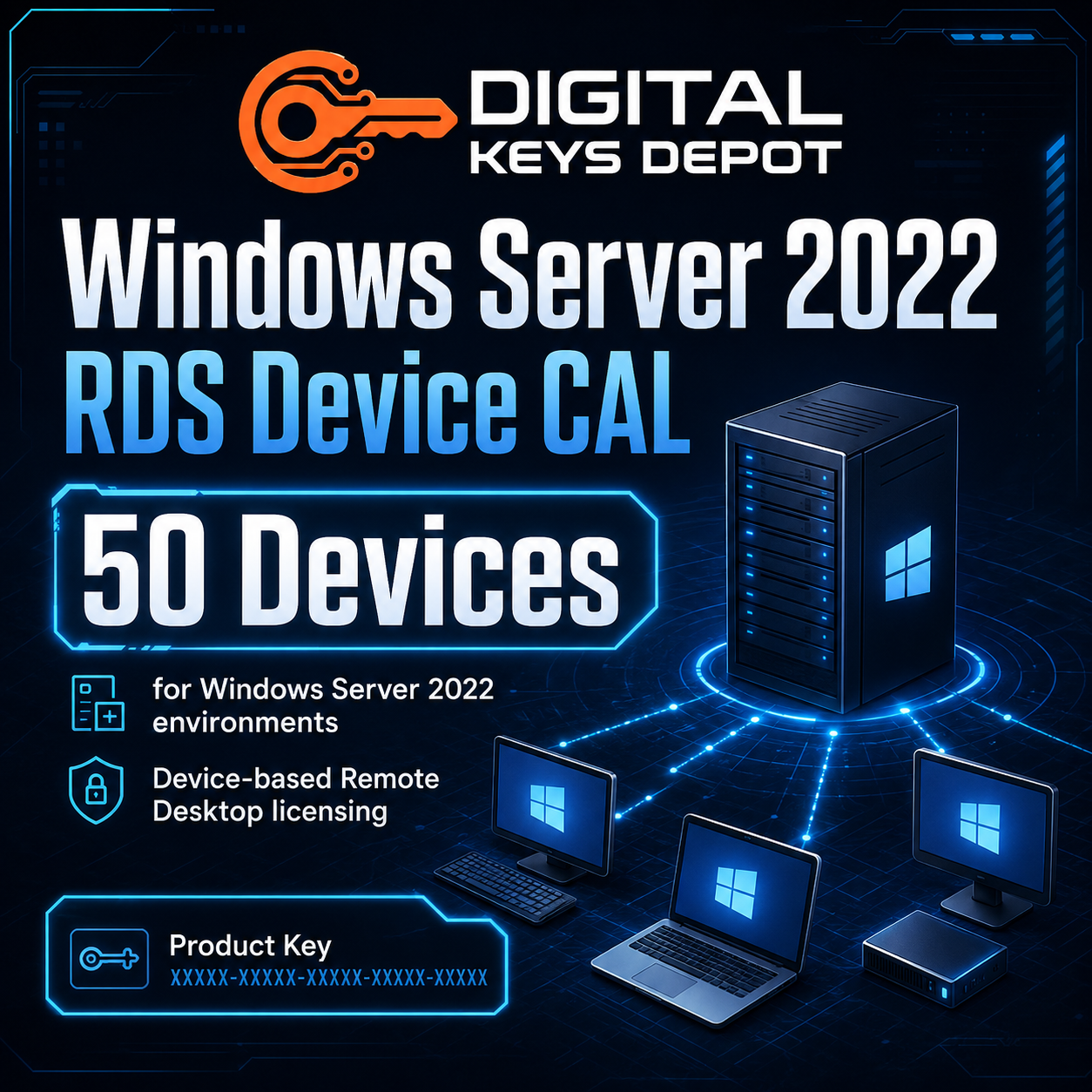 Remote Desktop Services Device CAL 50 devices for Windows Server 2022 environments