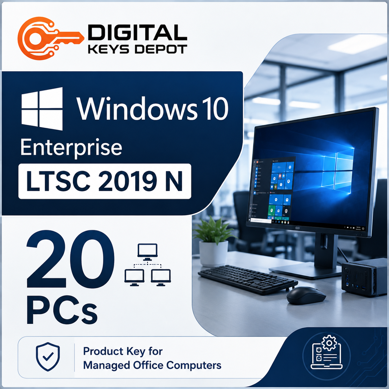 Windows Microsoft 10 Enterprise LTSC 2019 N product key for managed office computers