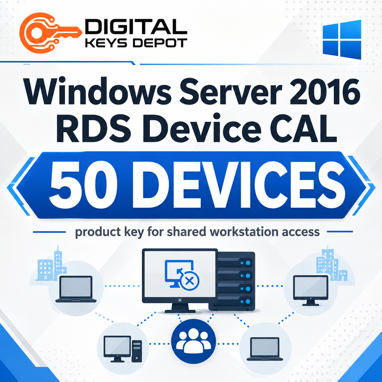Windows Server 2016 RDS Device CAL product key for shared workstation access Windows Server 2016 RDS Device CAL product key for shared workstation access