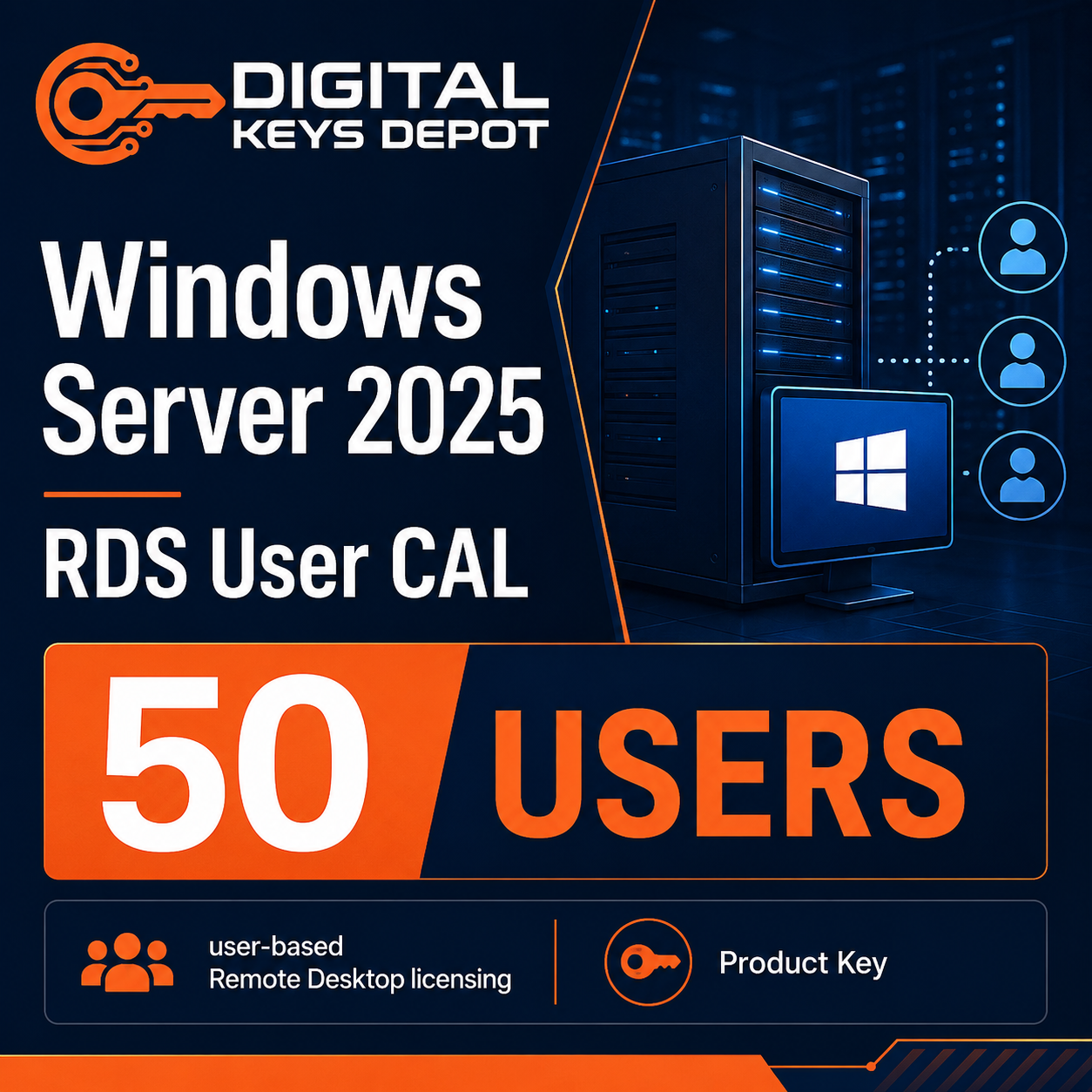 Windows Server 2025 RDS CAL for user-based Remote Desktop licensing