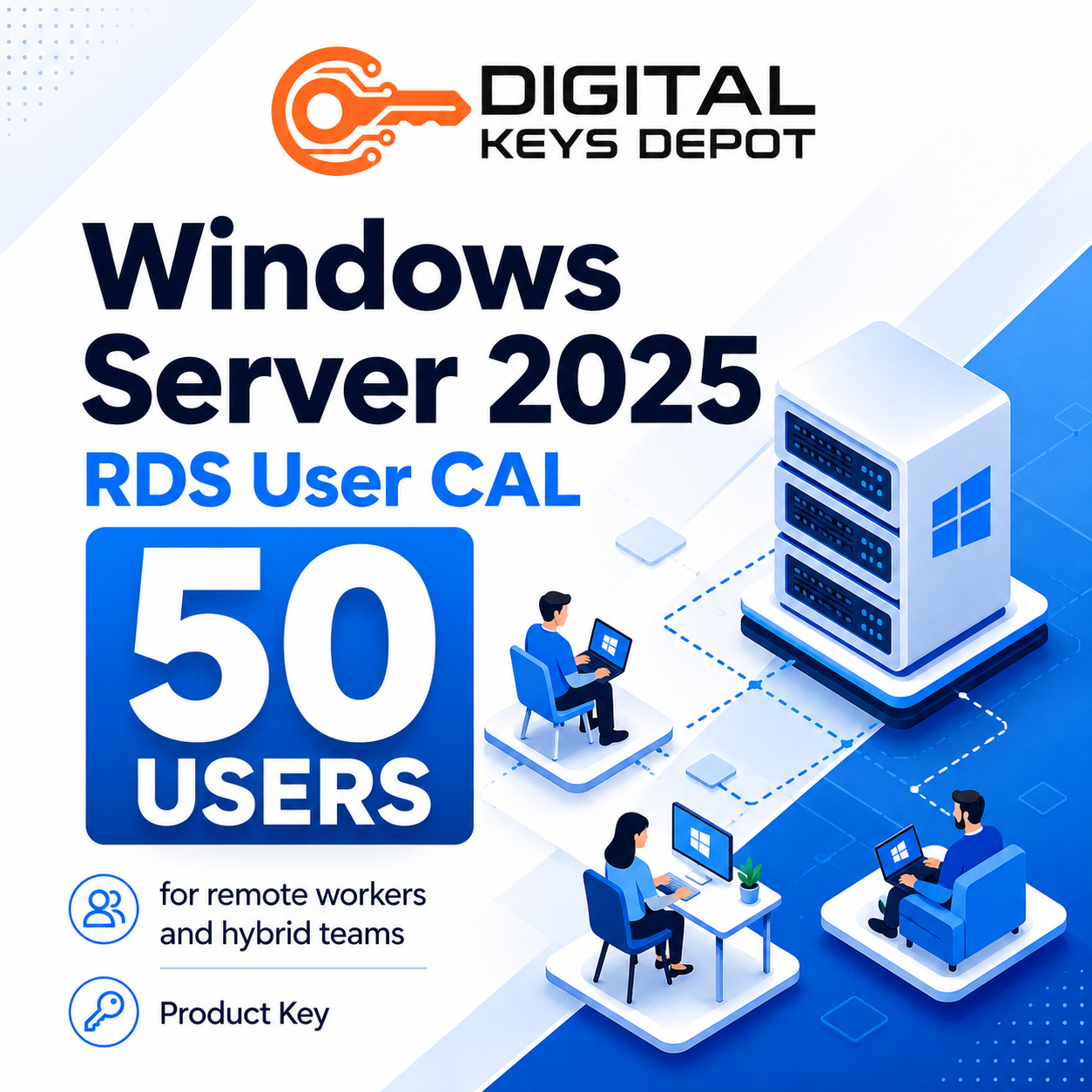 Windows Server 2025 RDS User CAL for remote workers and hybrid teams
